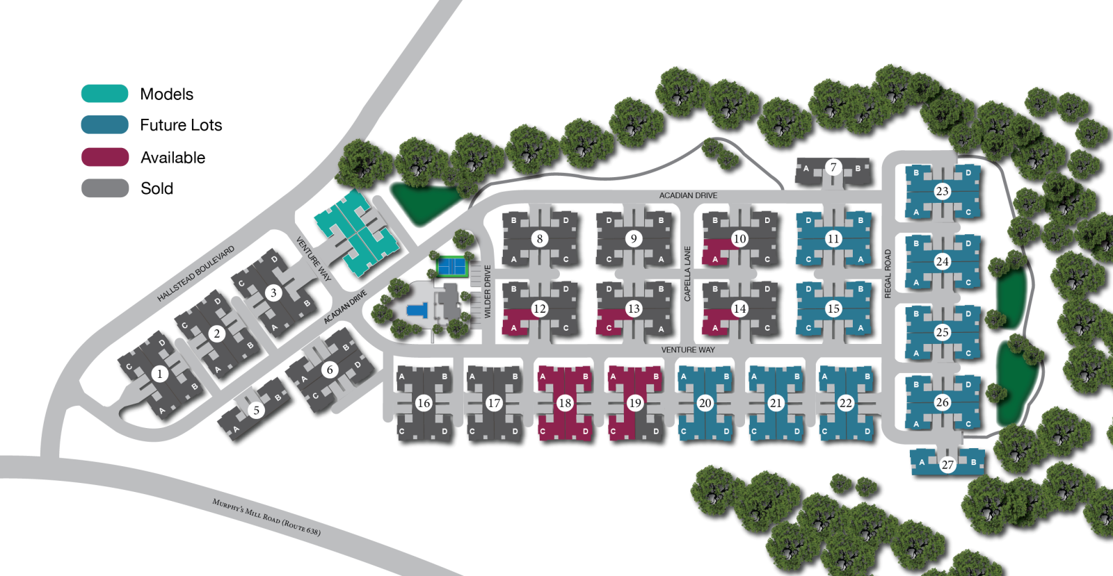 The Vineyards at Hallstead Reserve Site map